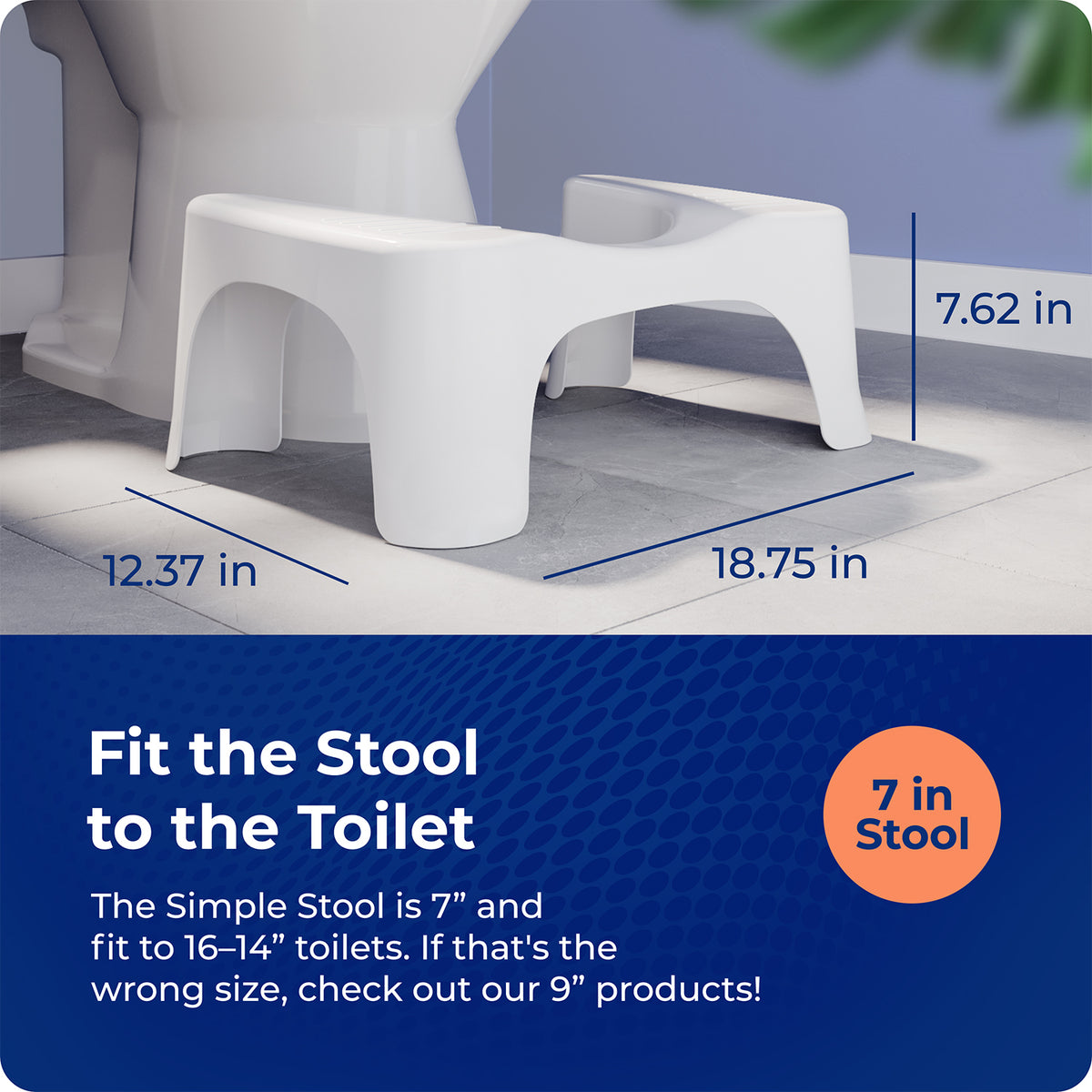 Squatty Potty The Original Bathroom Toilet Stool - Slim Teak Finish, 7 inch  Height